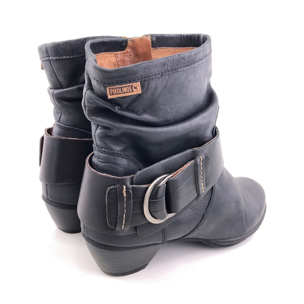 Pikolinos Brujas Black Leather Ankle Boots EUR 39 - Picture 5 of 14